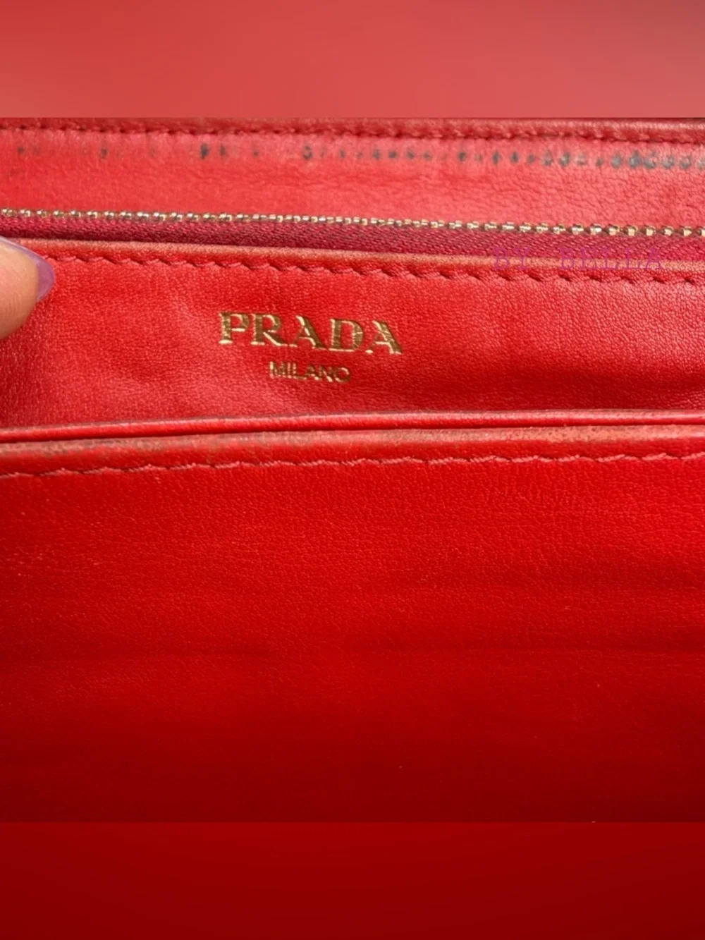 Prada Black Saffiano Leather Wallet with Gold Hardware